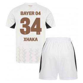 Bayer Leverkusen Granit Xhaka #34 Borte skjorte til barn 2024-25 Kortermet (+ korte bukser)